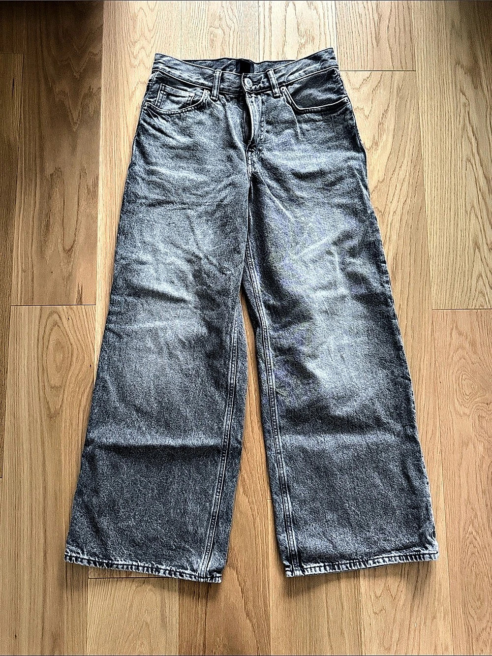 H&M Denim Gray Wide-Leg Jeans Size 28/30